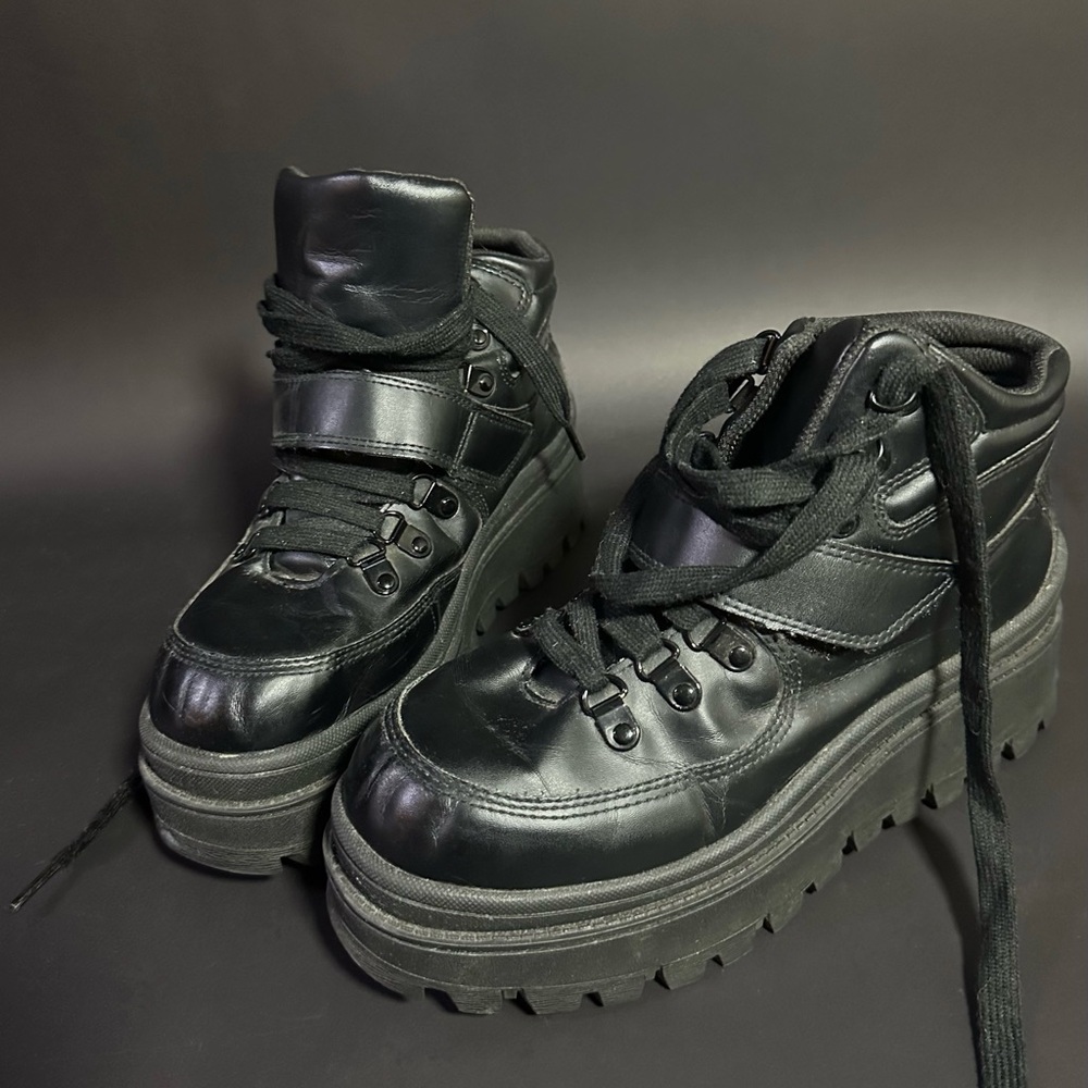 Jeffrey Campbell Black Platform Sneakers
